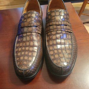 Marc Nolan Abe brown crocskin vegan size 13